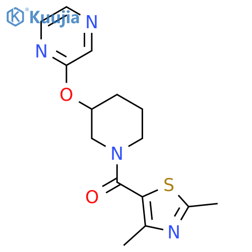 2-{[1-(2,4-dimethyl-1,3-thiazole-5-carbonyl)piperidin-3-yl]oxy}pyrazine structure