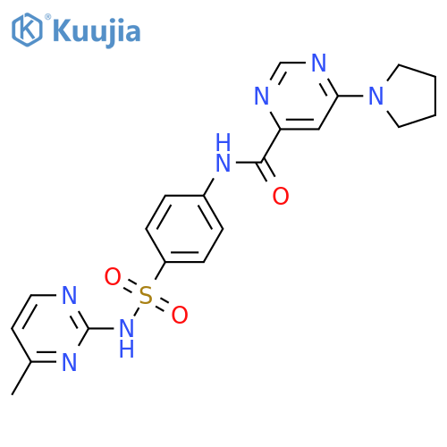 N-{4-[(4-methylpyrimidin-2-yl)sulfamoyl]phenyl}-6-(pyrrolidin-1-yl)pyrimidine-4-carboxamide structure