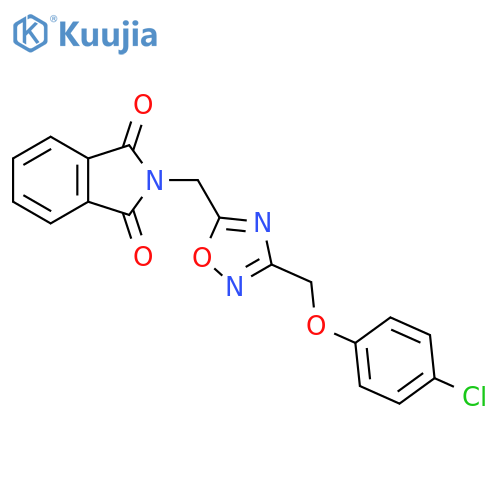 2-({3-(4-chlorophenoxy)methyl-1,2,4-oxadiazol-5-yl}methyl)-2,3-dihydro-1H-isoindole-1,3-dione structure