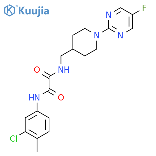 N1-(3-chloro-4-methylphenyl)-N2-((1-(5-fluoropyrimidin-2-yl)piperidin-4-yl)methyl)oxalamide structure