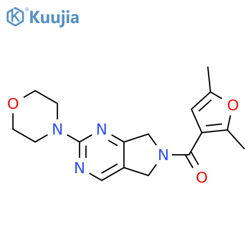 4-[6-(2,5-dimethylfuran-3-carbonyl)-5H,6H,7H-pyrrolo[3,4-d]pyrimidin-2-yl]morpholine structure