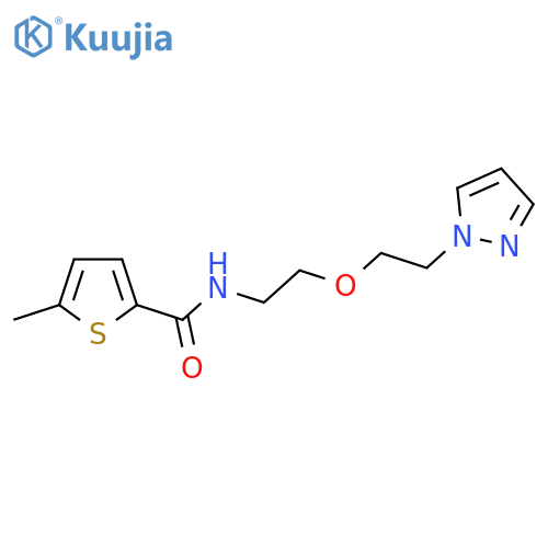 5-methyl-N-{2-2-(1H-pyrazol-1-yl)ethoxyethyl}thiophene-2-carboxamide structure