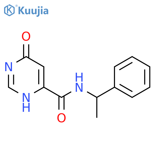 6-hydroxy-N-(1-phenylethyl)pyrimidine-4-carboxamide structure