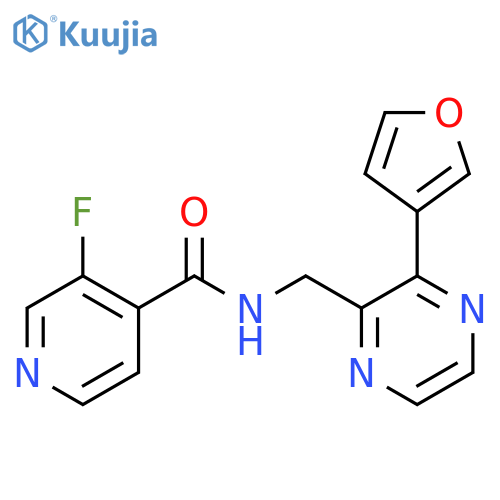 3-fluoro-N-{3-(furan-3-yl)pyrazin-2-ylmethyl}pyridine-4-carboxamide structure