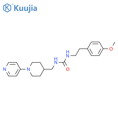 1-[2-(4-methoxyphenyl)ethyl]-3-{[1-(pyridin-4-yl)piperidin-4-yl]methyl}urea structure