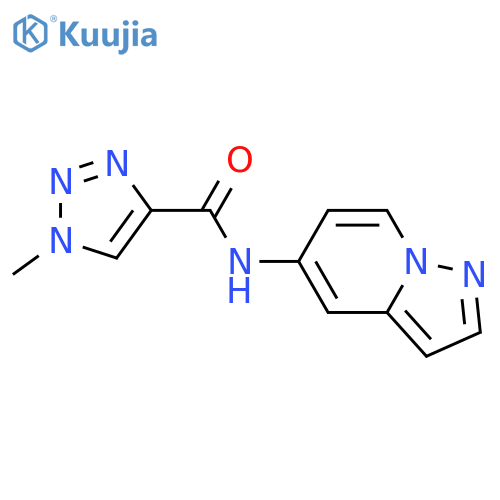 1-methyl-N-{pyrazolo[1,5-a]pyridin-5-yl}-1H-1,2,3-triazole-4-carboxamide structure