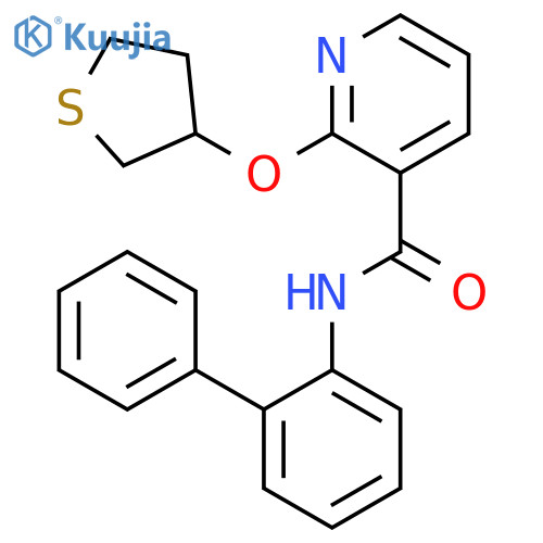 N-([1,1'-biphenyl]-2-yl)-2-((tetrahydrothiophen-3-yl)oxy)nicotinamide structure
