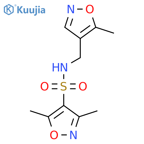 3,5-dimethyl-N-(5-methyl-1,2-oxazol-4-yl)methyl-1,2-oxazole-4-sulfonamide structure