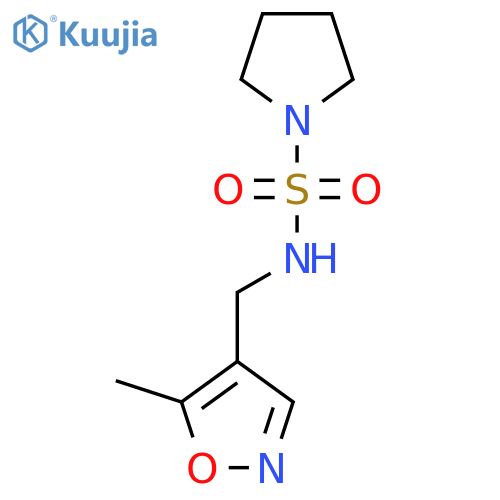 N-(5-methyl-1,2-oxazol-4-yl)methylpyrrolidine-1-sulfonamide structure