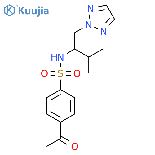4-acetyl-N-3-methyl-1-(2H-1,2,3-triazol-2-yl)butan-2-ylbenzene-1-sulfonamide structure