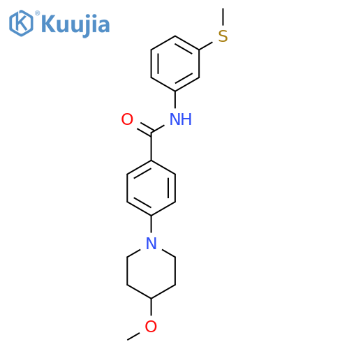 4-(4-methoxypiperidin-1-yl)-N-[3-(methylsulfanyl)phenyl]benzamide structure