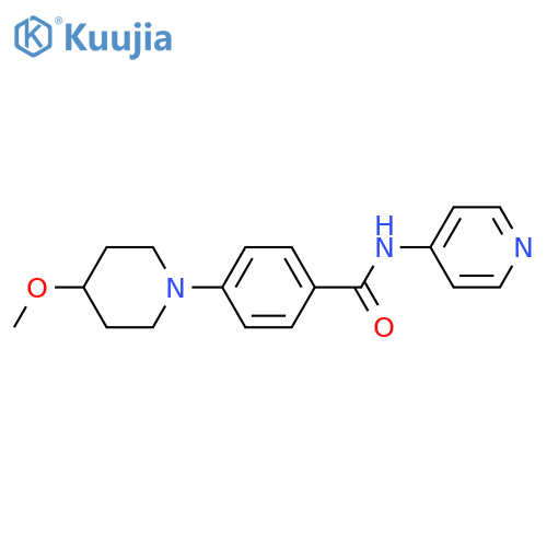 4-(4-methoxypiperidin-1-yl)-N-(pyridin-4-yl)benzamide structure