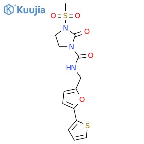 3-methanesulfonyl-2-oxo-N-{5-(thiophen-2-yl)furan-2-ylmethyl}imidazolidine-1-carboxamide structure