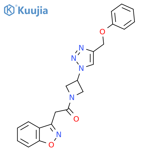 2-(1,2-benzoxazol-3-yl)-1-{3-[4-(phenoxymethyl)-1H-1,2,3-triazol-1-yl]azetidin-1-yl}ethan-1-one structure