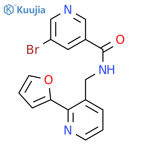 5-bromo-N-{2-(furan-2-yl)pyridin-3-ylmethyl}pyridine-3-carboxamide structure