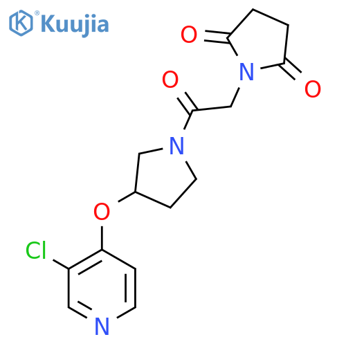 1-(2-(3-((3-Chloropyridin-4-yl)oxy)pyrrolidin-1-yl)-2-oxoethyl)pyrrolidine-2,5-dione structure