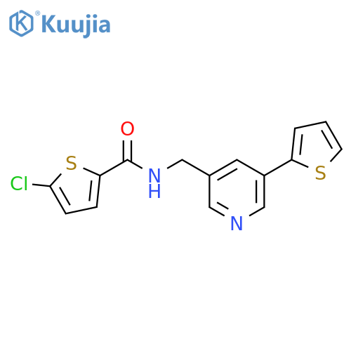 5-chloro-N-{5-(thiophen-2-yl)pyridin-3-ylmethyl}thiophene-2-carboxamide structure