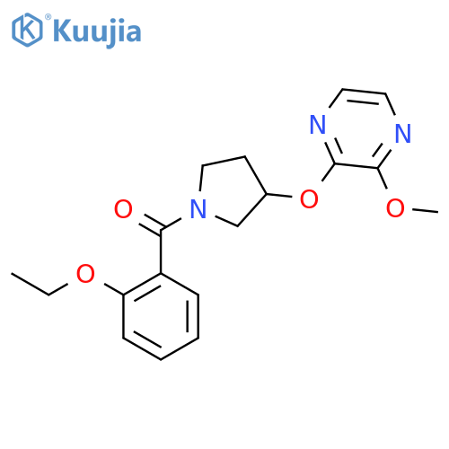 2-{[1-(2-ethoxybenzoyl)pyrrolidin-3-yl]oxy}-3-methoxypyrazine structure