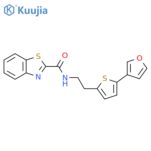 N-{2-5-(furan-3-yl)thiophen-2-ylethyl}-1,3-benzothiazole-2-carboxamide structure