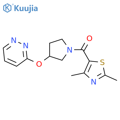 3-{[1-(2,4-dimethyl-1,3-thiazole-5-carbonyl)pyrrolidin-3-yl]oxy}pyridazine structure