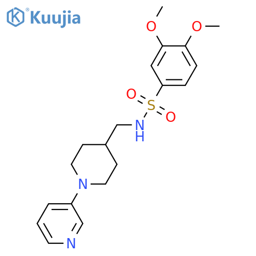 3,4-dimethoxy-N-[(1-pyridin-3-ylpiperidin-4-yl)methyl]benzenesulfonamide structure