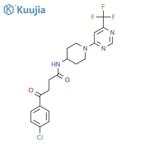 4-(4-chlorophenyl)-4-oxo-N-{1-[6-(trifluoromethyl)pyrimidin-4-yl]piperidin-4-yl}butanamide structure