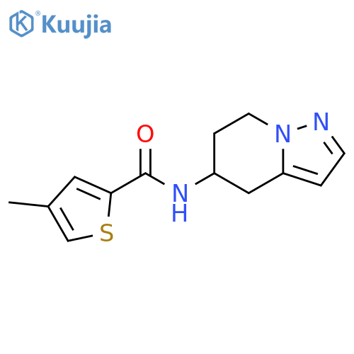 4-methyl-N-{4H,5H,6H,7H-pyrazolo1,5-apyridin-5-yl}thiophene-2-carboxamide structure