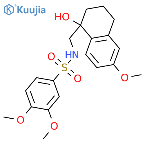 N-[(1-hydroxy-6-methoxy-1,2,3,4-tetrahydronaphthalen-1-yl)methyl]-3,4-dimethoxybenzene-1-sulfonamide structure