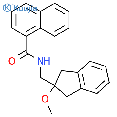 N-[(2-methoxy-2,3-dihydro-1H-inden-2-yl)methyl]naphthalene-1-carboxamide structure