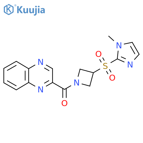 (3-((1-methyl-1H-imidazol-2-yl)sulfonyl)azetidin-1-yl)(quinoxalin-2-yl)methanone structure