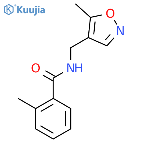 2-methyl-N-[(5-methyl-1,2-oxazol-4-yl)methyl]benzamide structure