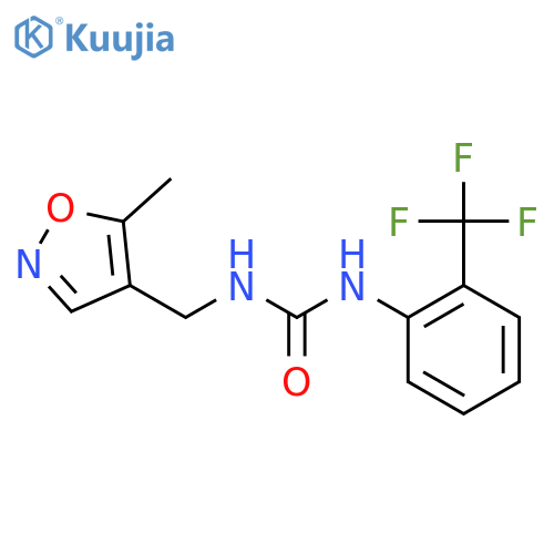 3-(5-methyl-1,2-oxazol-4-yl)methyl-1-2-(trifluoromethyl)phenylurea structure