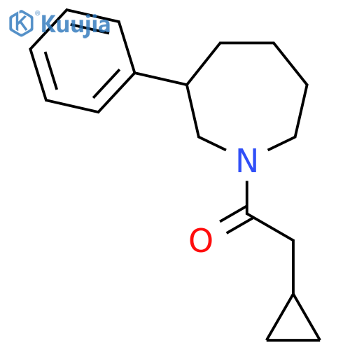 2-Cyclopropyl-1-(3-phenylazepan-1-yl)ethanone structure