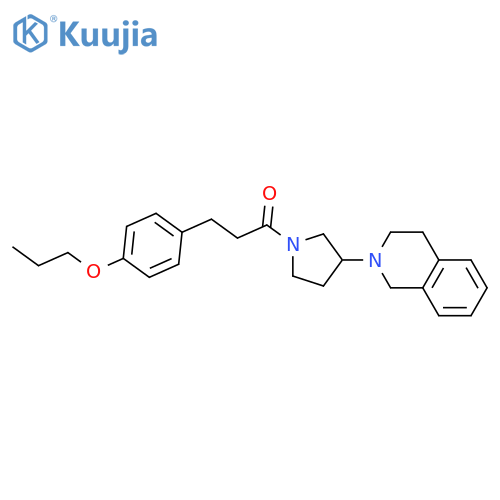 1-[3-(3,4-dihydro-1H-isoquinolin-2-yl)pyrrolidin-1-yl]-3-(4-propoxyphenyl)propan-1-one structure