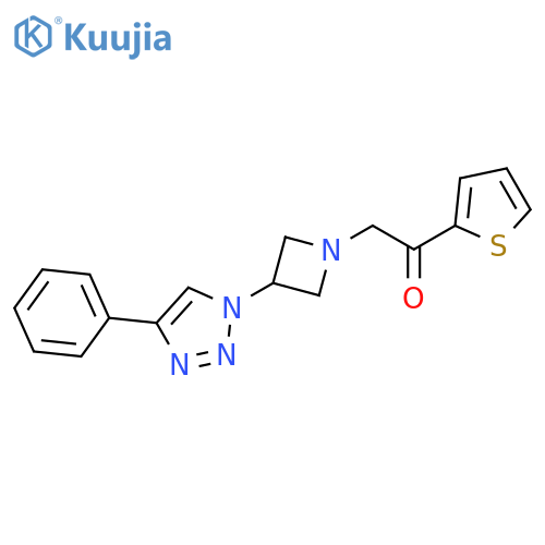 1-[3-(4-phenyltriazol-1-yl)azetidin-1-yl]-2-thiophen-2-ylethanone structure