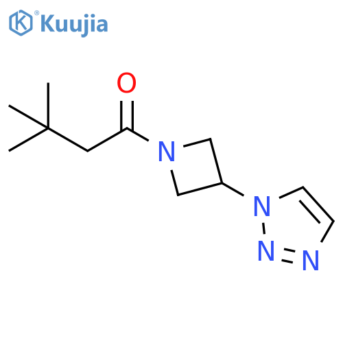 3,3-Dimethyl-1-[3-(1H-1,2,3-triazol-1-yl)-1-azetidinyl]-1-butanone structure