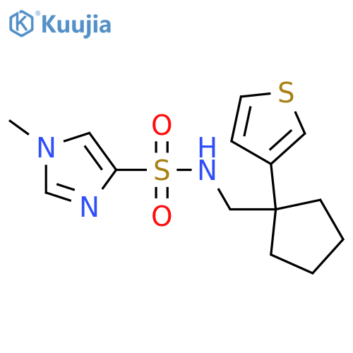 1-methyl-N-{[1-(thiophen-3-yl)cyclopentyl]methyl}-1H-imidazole-4-sulfonamide structure