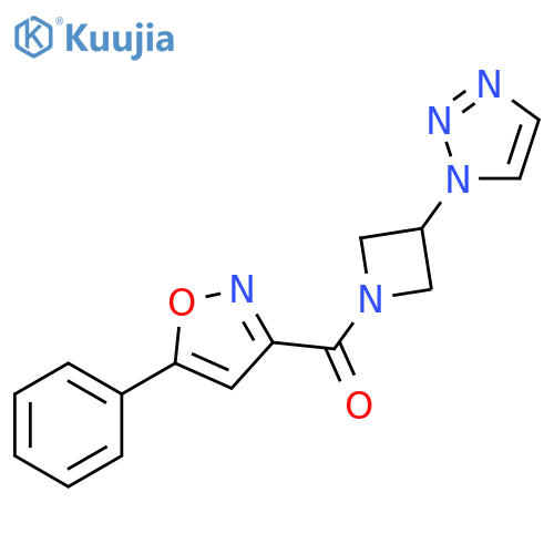(5-Phenyl-3-isoxazolyl)[3-(1H-1,2,3-triazol-1-yl)-1-azetidinyl]methanone structure