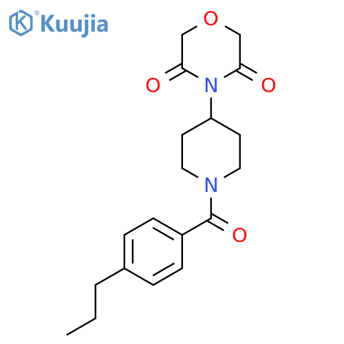 4-[1-(4-propylbenzoyl)piperidin-4-yl]morpholine-3,5-dione structure
