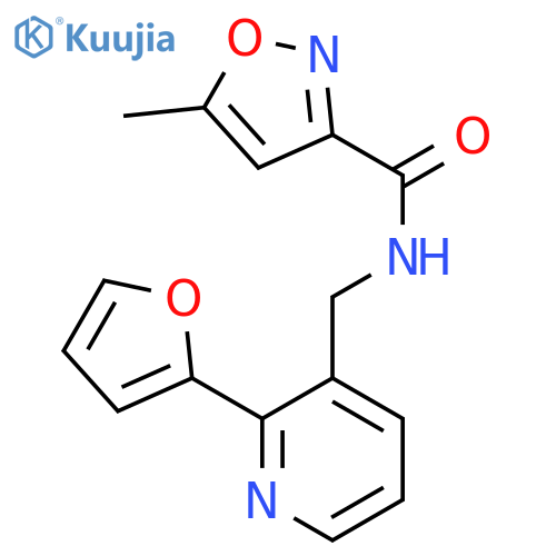N-{[2-(furan-2-yl)pyridin-3-yl]methyl}-5-methyl-1,2-oxazole-3-carboxamide structure