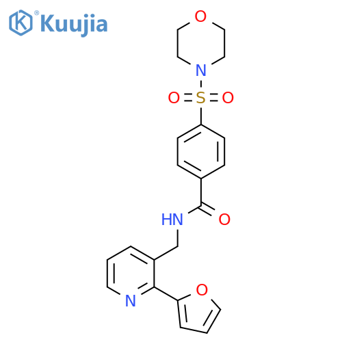 N-{[2-(furan-2-yl)pyridin-3-yl]methyl}-4-(morpholine-4-sulfonyl)benzamide structure