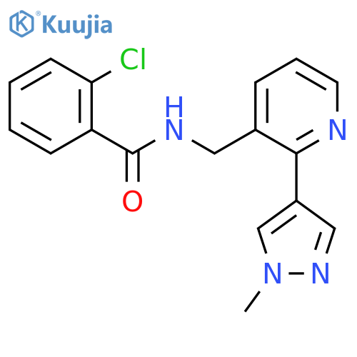 2-chloro-N-{2-(1-methyl-1H-pyrazol-4-yl)pyridin-3-ylmethyl}benzamide structure