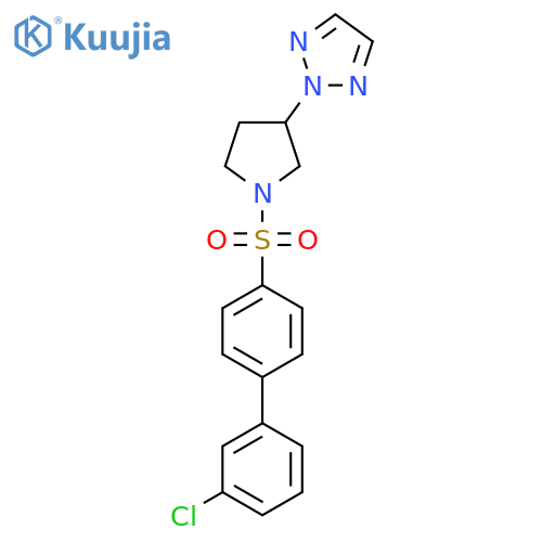 2-1-({3'-chloro-1,1'-biphenyl-4-yl}sulfonyl)pyrrolidin-3-yl-2H-1,2,3-triazole structure