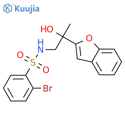 N-[2-(1-benzofuran-2-yl)-2-hydroxypropyl]-2-bromobenzene-1-sulfonamide structure