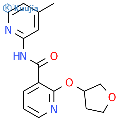N-(4-methylpyridin-2-yl)-2-((tetrahydrofuran-3-yl)oxy)nicotinamide structure
