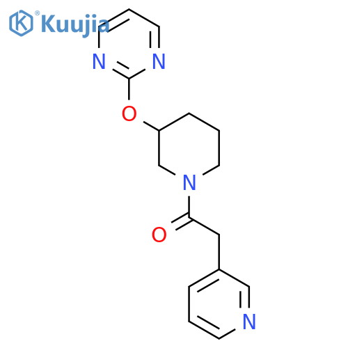 2-(pyridin-3-yl)-1-[3-(pyrimidin-2-yloxy)piperidin-1-yl]ethan-1-one structure