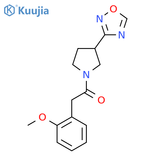 2-(2-methoxyphenyl)-1-3-(1,2,4-oxadiazol-3-yl)pyrrolidin-1-ylethan-1-one structure