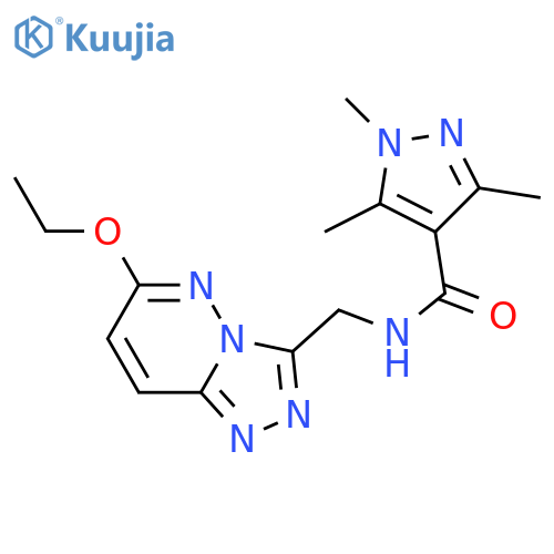 N-({6-ethoxy-[1,2,4]triazolo[4,3-b]pyridazin-3-yl}methyl)-1,3,5-trimethyl-1H-pyrazole-4-carboxamide structure
