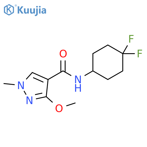 N-(4,4-difluorocyclohexyl)-3-methoxy-1-methyl-1H-pyrazole-4-carboxamide structure
