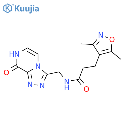 3-(3,5-dimethyl-1,2-oxazol-4-yl)-N-({8-hydroxy-1,2,4triazolo4,3-apyrazin-3-yl}methyl)propanamide structure